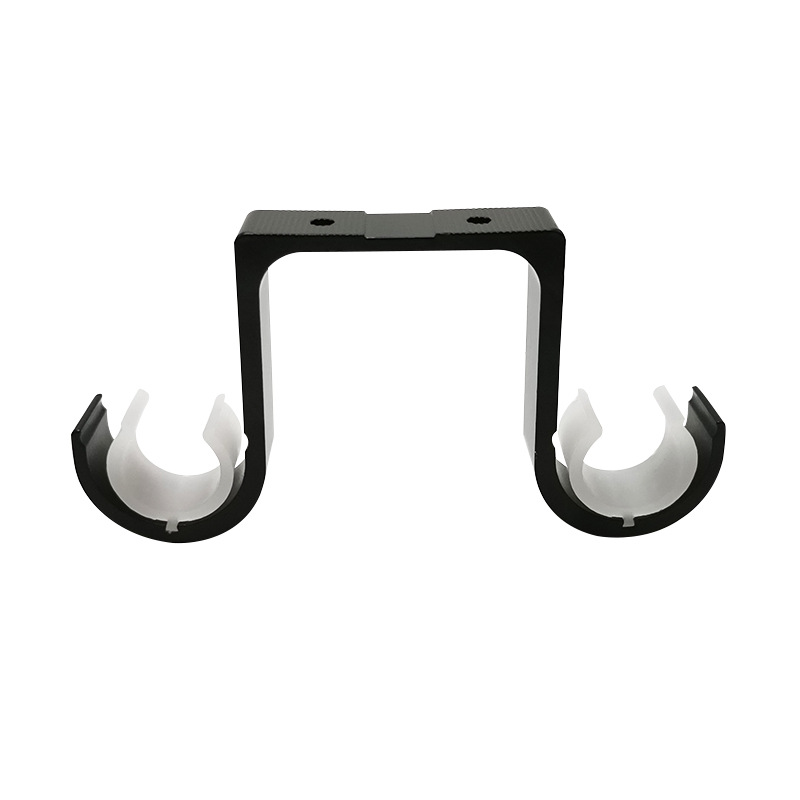 Soporte de varilla de cortina engrosada Soporte de varilla romana de aleación de aluminio Soporte de varilla de cortina Base de varilla romana Soporte de código doble superior image 6