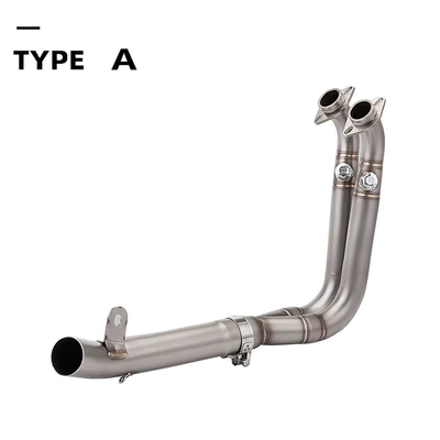Suitable for CFMOTO 450S R modified stainless steel front section, non-destructive installation for specific vehicles (Exhaust pipe) - a450sr-stainless-steel-bottom-exhaust-front-section