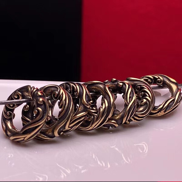 Bronze glossy golden brass accessories