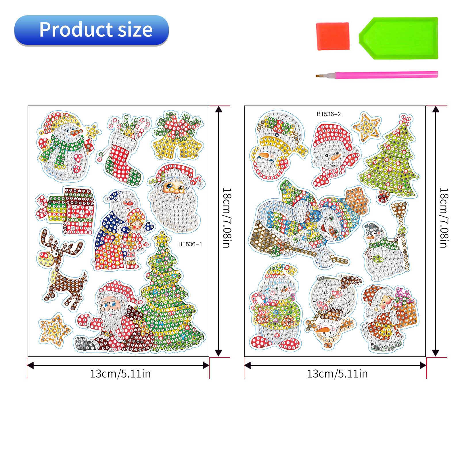 Navidad muñeco de nieve árbol de Navidad pintura de diamantes pegatinas gratis pegatinas de pintura DIY pegatinas de pared pegatinas hechas a mano diamante brillante de cristal 5d