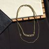 South Korean fashionable goods, atmospheric necklace with letters, internet celebrity