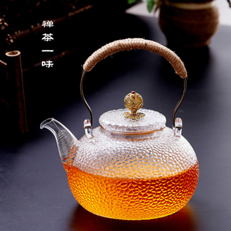 High Borosilicate Glass Hammer-shaped Beam Pot Kettle Household Electric Pottery Stove Boiling Teapot Thickened Filter Teapot