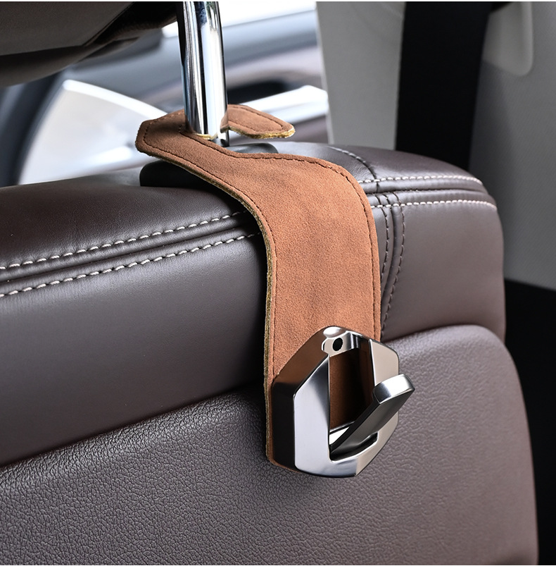 Car seat back hidden hook suede car hook seat back car interior hidden magnetic storage hook