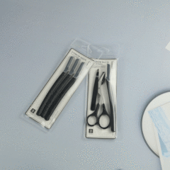 Eyebrow trimming knife set black eyebrow trimming scissors stainless steel eyebrow clip eyebrow scissors eyebrow shaver beauty tools wholesale