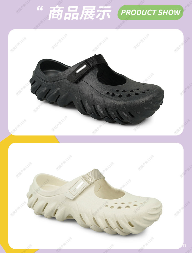 Zuecos Mary Jane para Mujer en EVA, Transpirables, Impermeables y Antideslizantes, para Verano y Playa