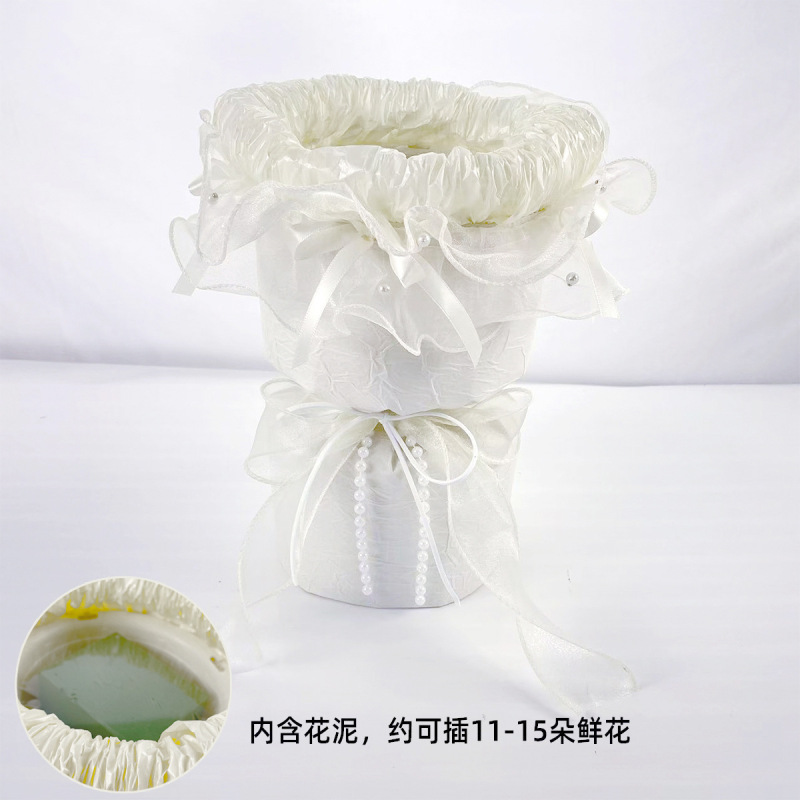 七夕情人节公主风花束成品花壳免包DIY插花材料零食水果鲜花包装|undefined