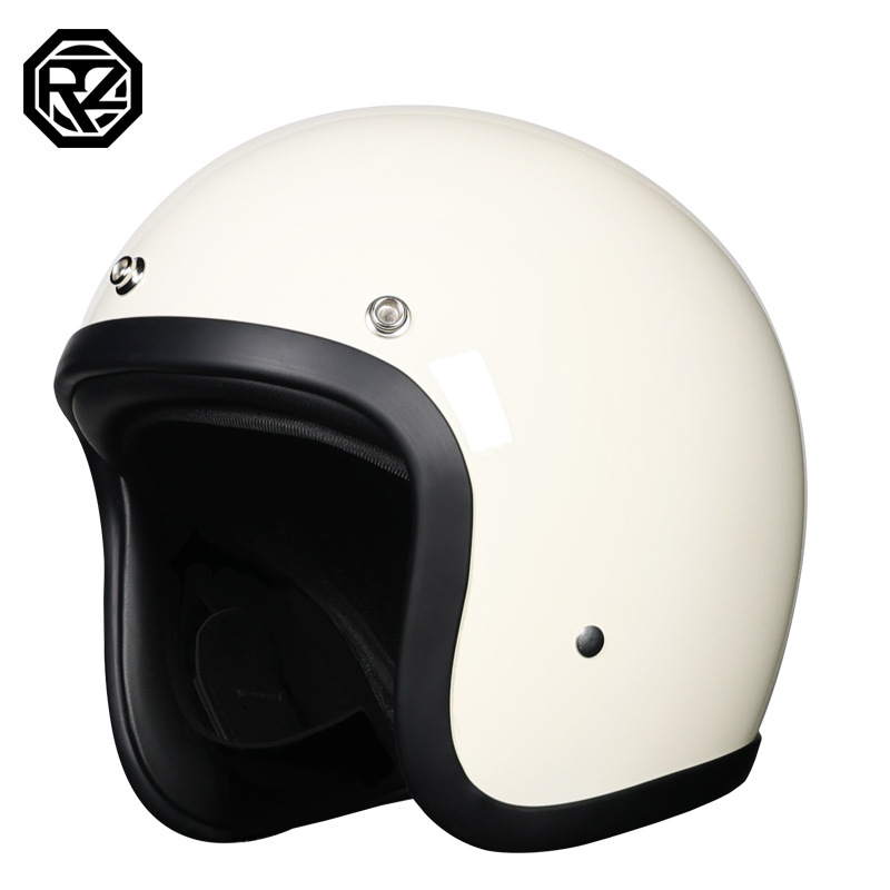Casco de estilo japonés 500 exclusivo transfronterizo Casco retro Casco de motocicleta FRP 3/4 Casco
