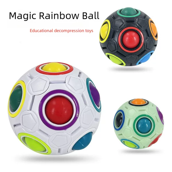 Cross-border Explosions Yongjun Magic Rainbow Ball Rubik's Cube YJ0233 Luminous Football Decompression Alien Creative Educational Toys
