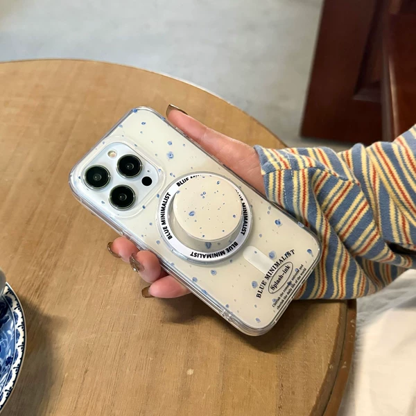 Splashed ink wave dots + magnetic bracket