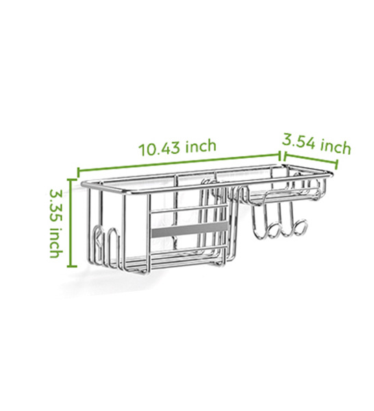 Estante de almacenamiento de baño sin perforaciones de plata montado en la pared fregadero de cocina de múltiples capas inodoro organizador multifuncional estante de almacenamiento
