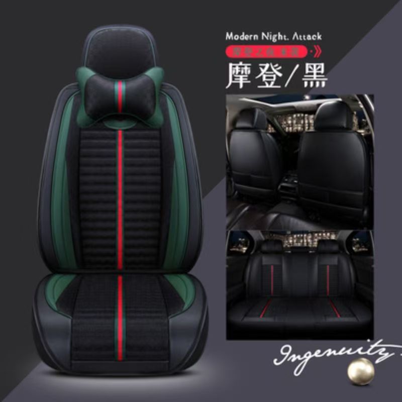 Car Seat Cushion: Gaofe Modelə uyğun (Original) oturacaq örtükləri - full-cover-comfort-edition-modern-black-full-car-five-seats