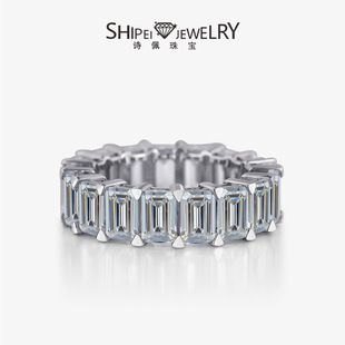 Shipei Jewelry New European and American Style Fashion Easiest for Match 25 Points Rectangular 3*5 Row Diamond Ring Zircon Ring Jewelry