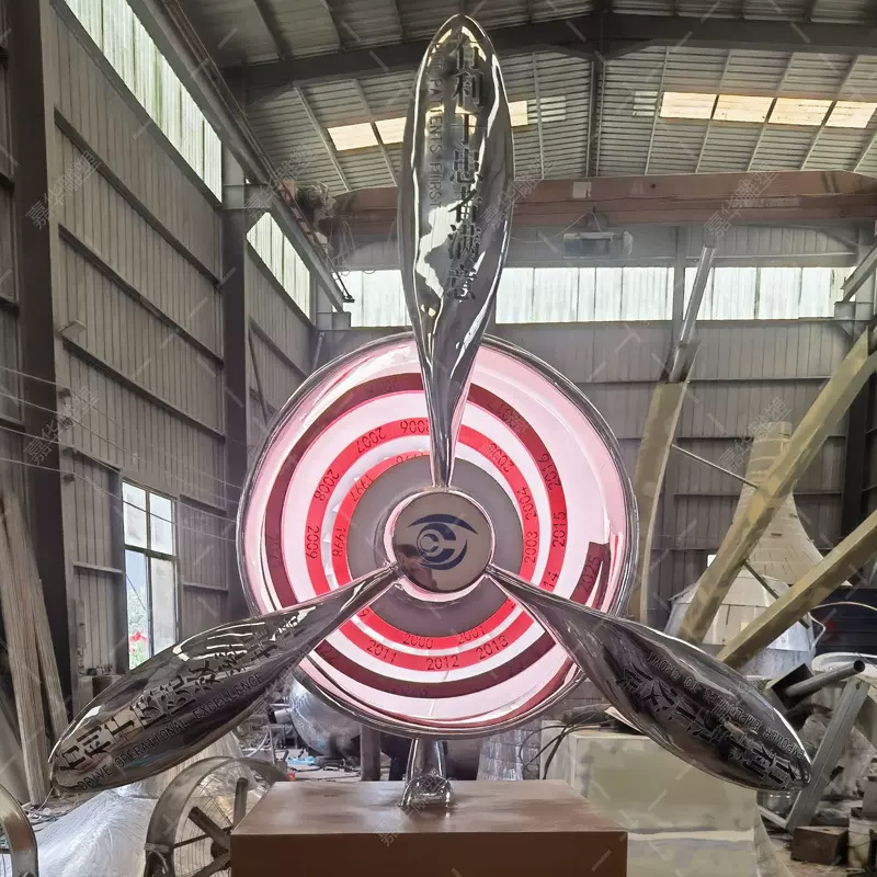 大型不锈钢雕塑定制户外城市园林镜面抽象圆环广场水景观金属摆件