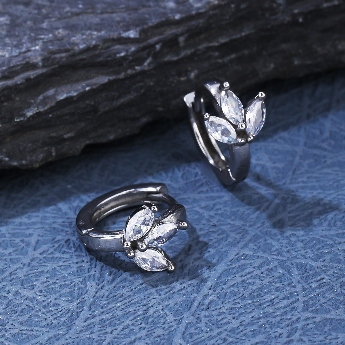 Enamel, Inlay Design 1 Piece Simple Style Cross Round Enamel Inlay Stainless Steel Earrings