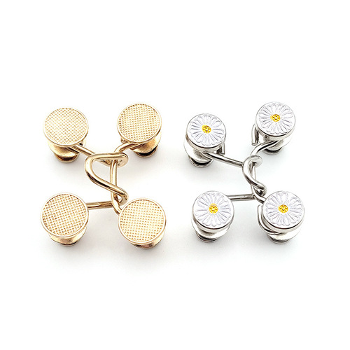 Waist button, nail-free, removable button, jeans waist adjustment, big change, small style buckle, seam-free metal button