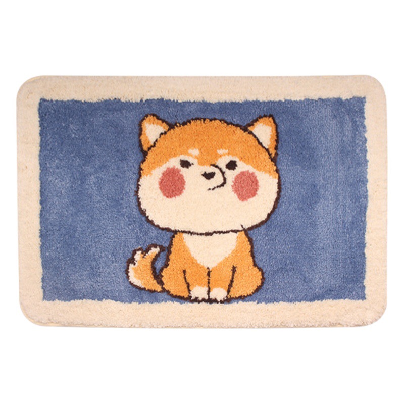 Alfombra con diseño de Shiba Inu y Akita, absorbente y antideslizante, ideal para baño o entrada, suave y duradera