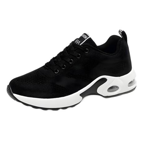 Pu True Air Cushion 2024 Autumn New Outdoor Sports Shoes Fashionable Fly Knit Single Shoes Breathable Shoes Plaid for Street Stalls