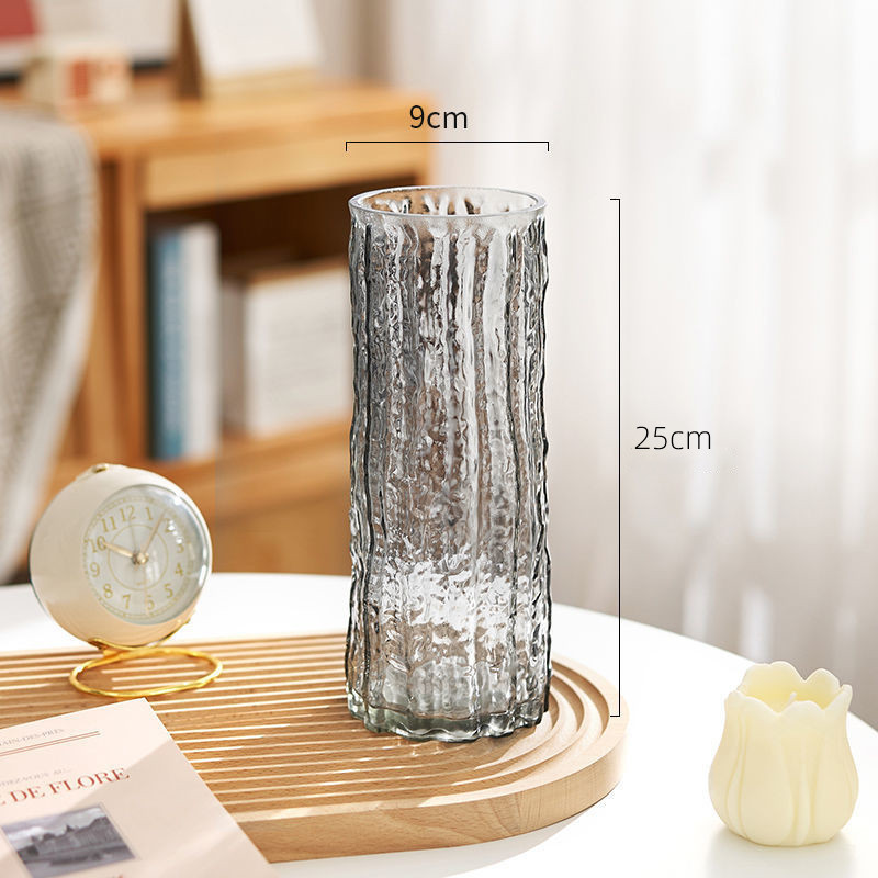 INS estilo florero de vidrio simple arreglo de flores transparente flor hidropónica planta verde florero sala de estar mesa de comedor Decoración