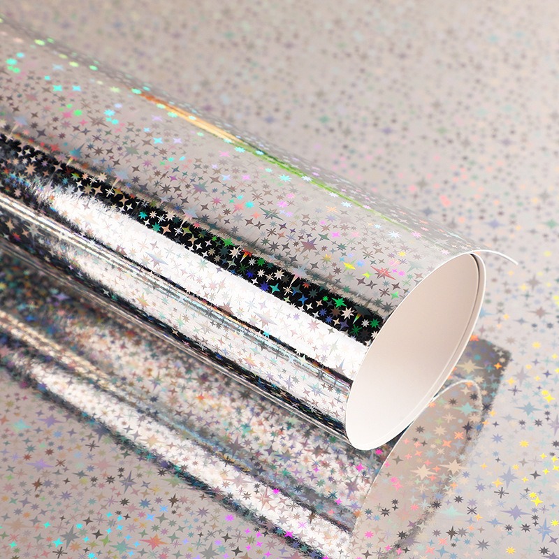 Papel láser de color medalla de papel de fondo brillante papel de tarjeta láser plateado punto de plata de doble fondo brillante