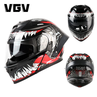 3C certified smart tail light open-face motorcycle helmet, custom full-face helmet for electric motorbikes, unisex, suitable for all seasons and summer (Motosiklet kaskı (dəbilqə)) - glossy-black-venom-m