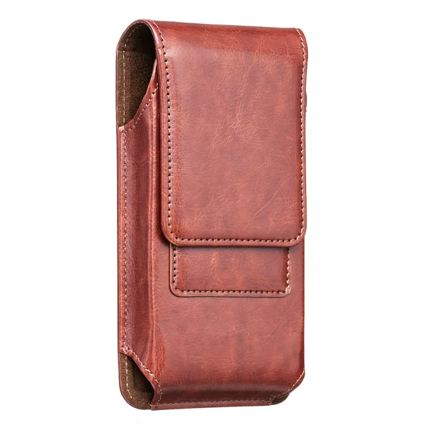 Suitable for 5inch 5.5inch 6.3inch 7inch Belt Hanging Waist Bag Mobile Phone Bag Men's Belt Leather Case