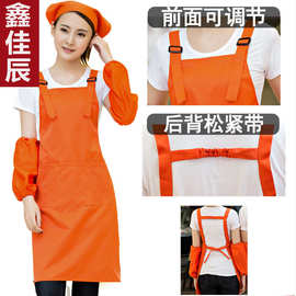 工作服围裙定制印logo超市水果店广告围裙服务员厨房围裙韩版时尚