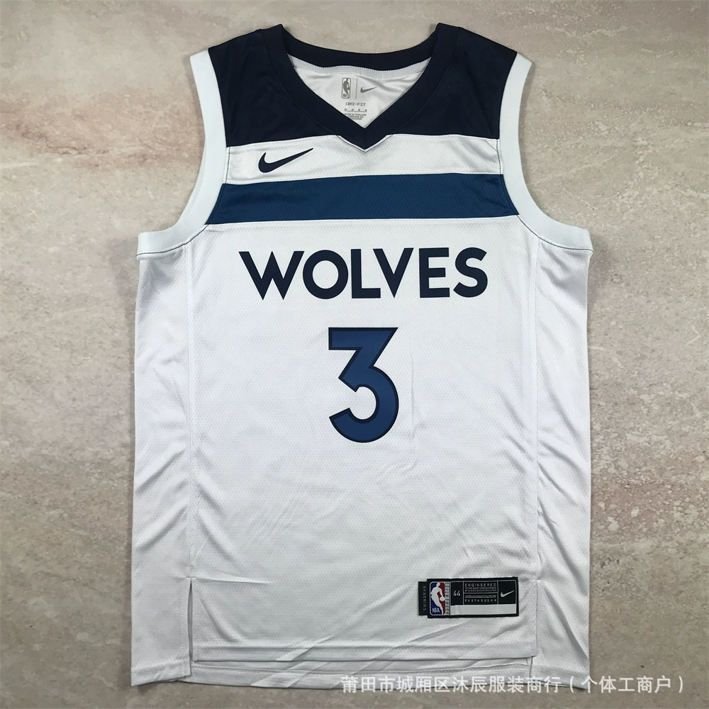 Горячее прессование американская баскетбольная форма Knicks Timberwolves Lakers Clippers Edwards Westbrook Russell спортивная майка