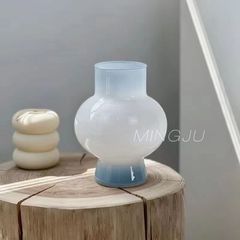 クリーム風フェントン中古花瓶高級感瑠璃ガラス軽豪華高颜値生け花装飾品インスタ風