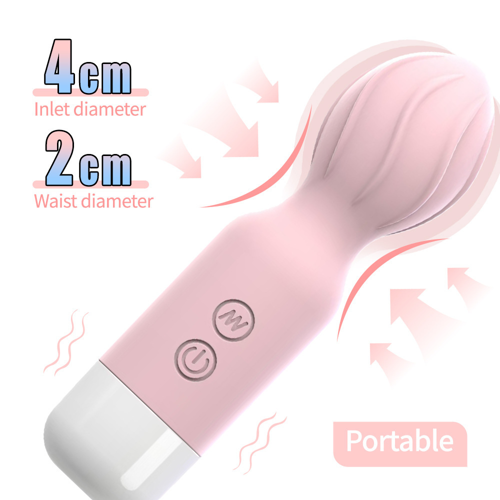 Mini wibrator av stick akumulatorowy silikonowy dla kobiet_voghion.com