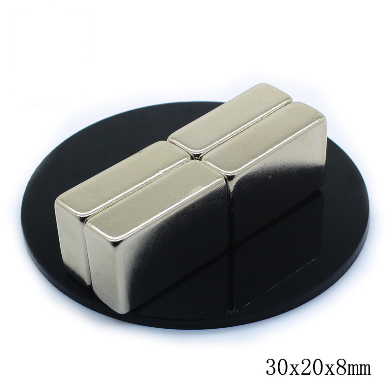 F30x20x8mm钕铁硼吸铁石稀土永磁强磁鱼缸清洁磁铁双面吸力玻璃擦
