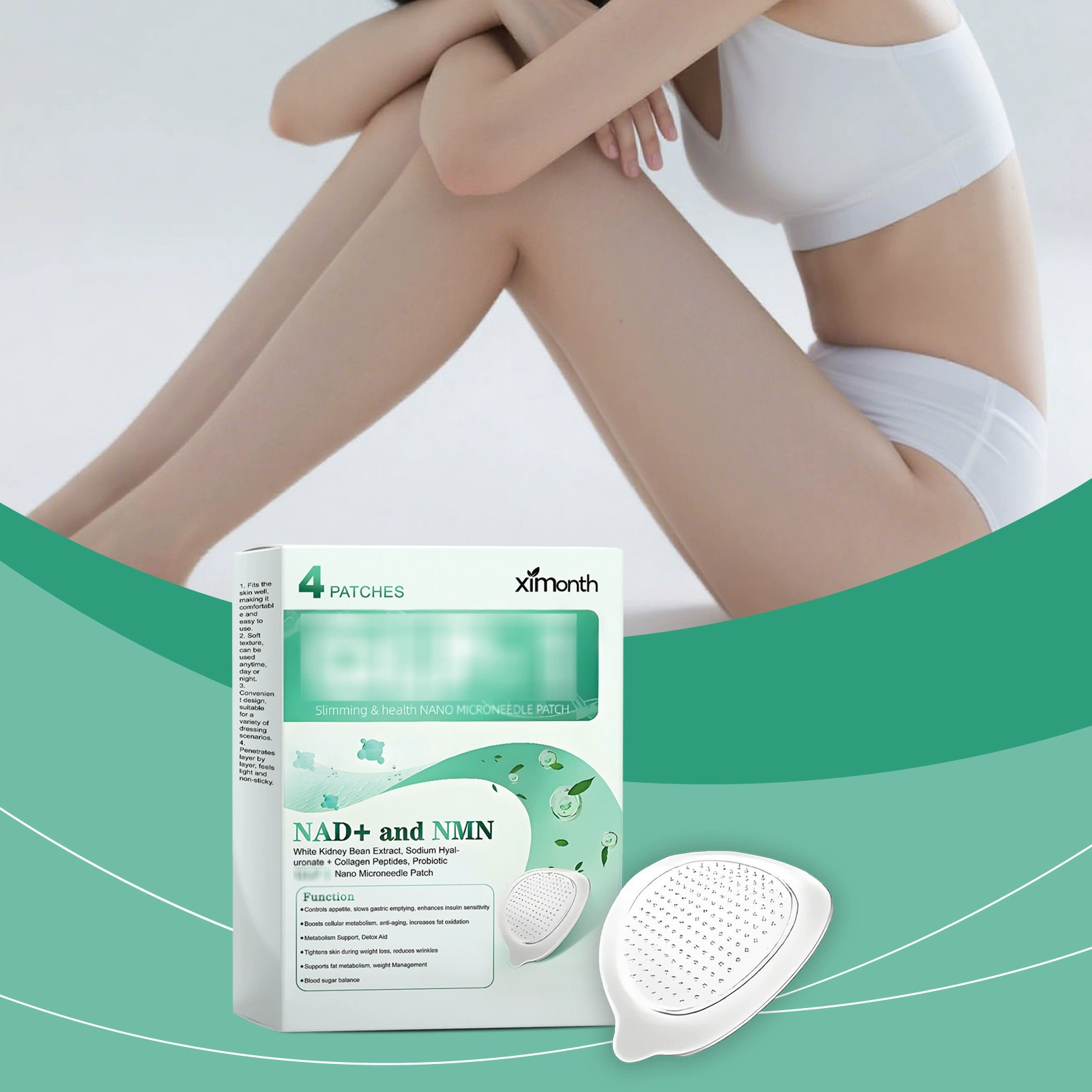 Пластырь для ухода за телом XIMONTH, легкий пластырь для ежедневного ухода за телом, полипептидный пластырь для ухода за линиями тела