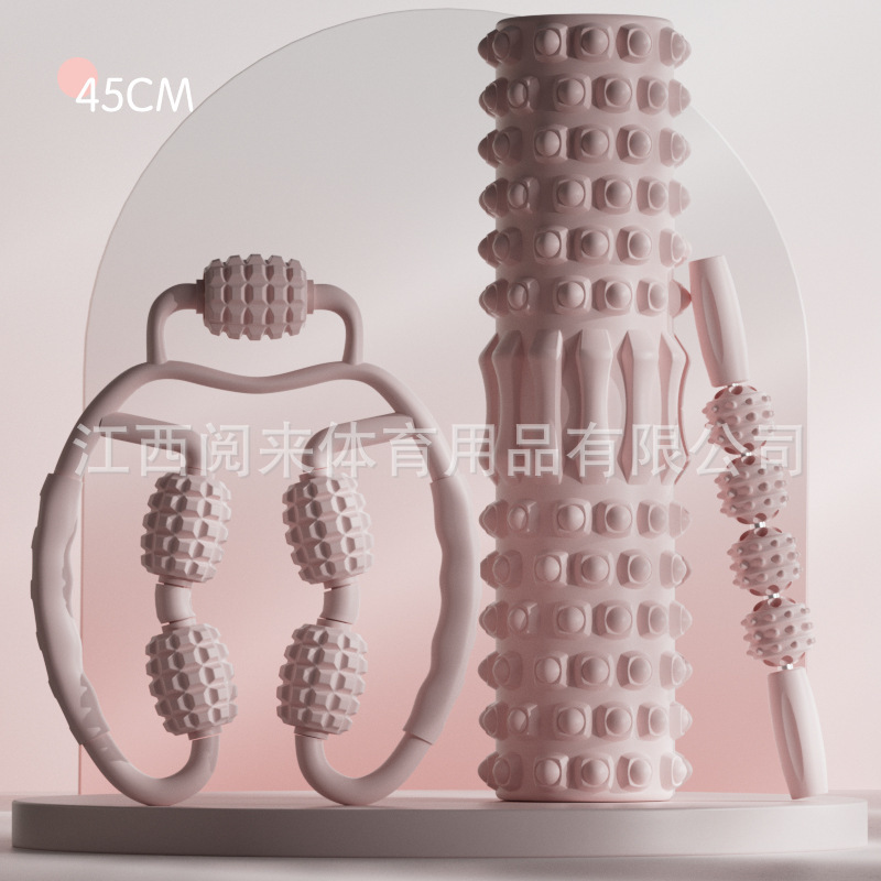 Evaフォーム軸狼牙棒ヨガ柱フィットネス筋肉リラックス筋膜ボールクリップ脚マッサージ器セットフィットネス器|undefined