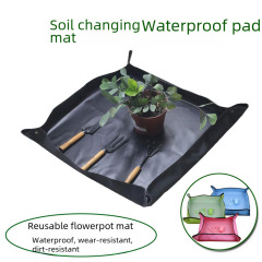 跨境園藝地墊家庭陽台種植操作墊換土防水花墊牛津布防漏墊盆栽墊