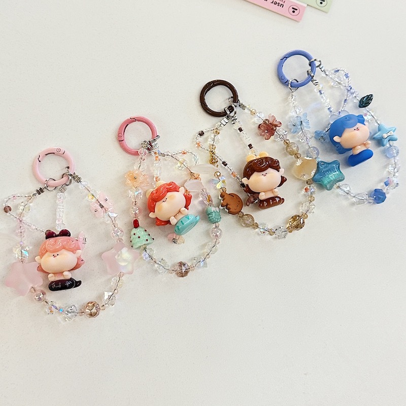 Genuine Lilith linda pintura al óleo estrella nueva aleación cristal resina linda cadena de teléfono móvil bolso colgante de teléfono móvil