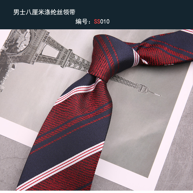 Ropa formal de los hombres de la boda del novio de los hombres de negocios Azul Rojo mano anudada traje de rayas patrón animal corbata