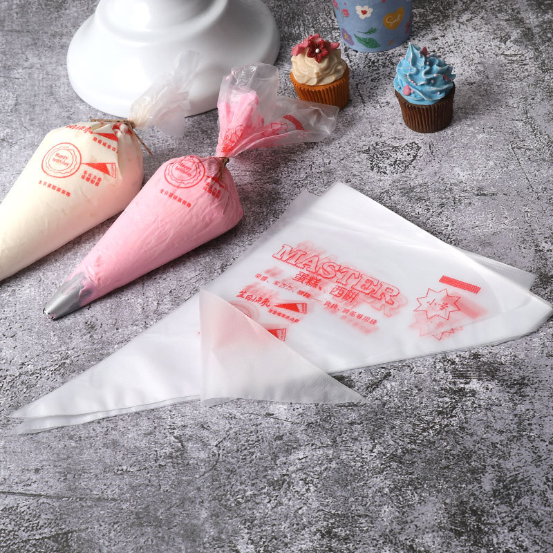 Bolsa de pastelería transparente pequeño mediano grande engrosada bolsa de pastelería desechable pastel de crema pastelería bolsa de boquilla 100 piezas
