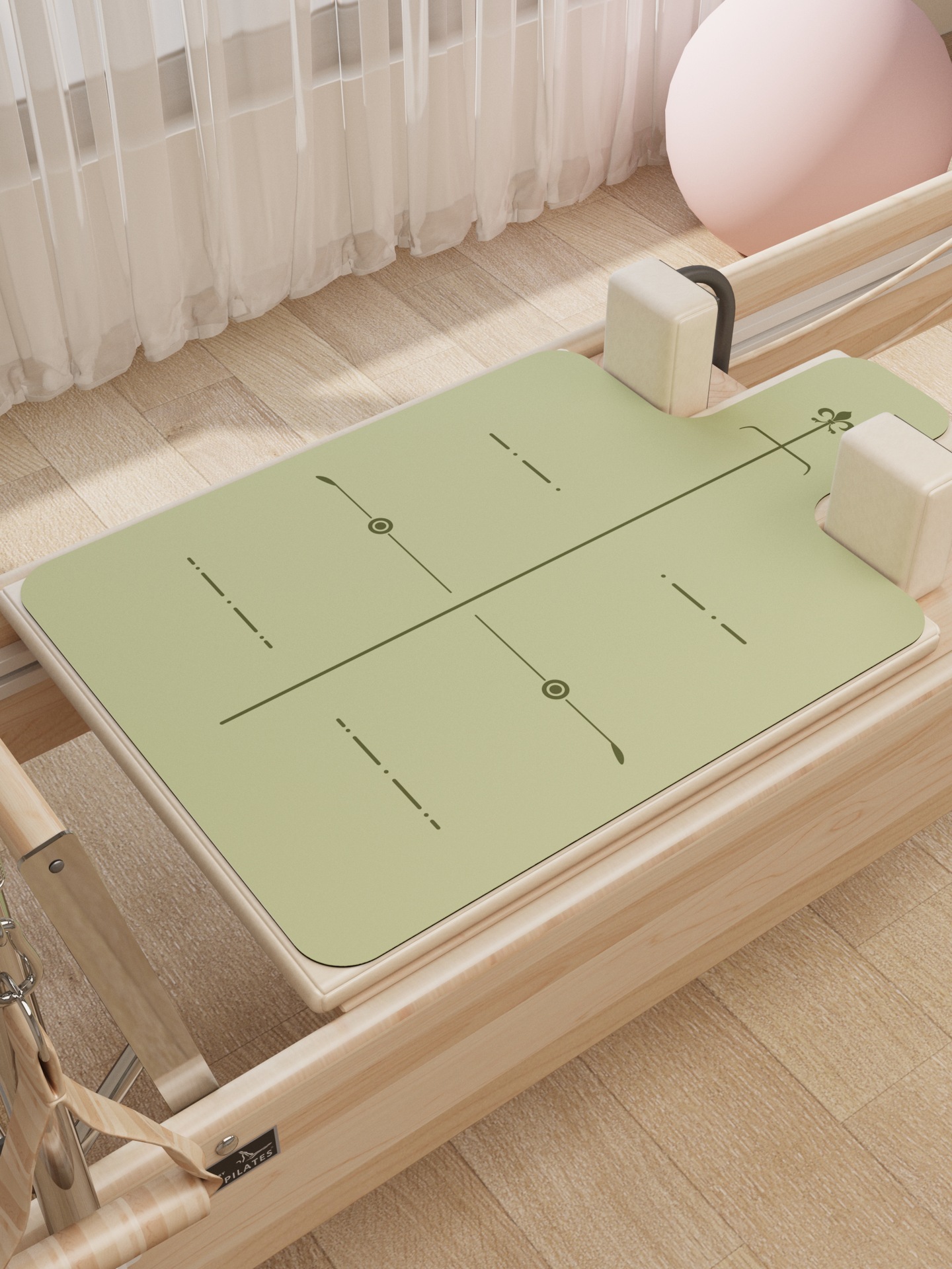 Tapete Antideslizante para Cama de Pilates de PU y Caucho Absorbente de Sudor para Yoga