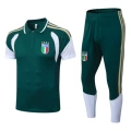 26 Italy Green Half-Zip Pants Set