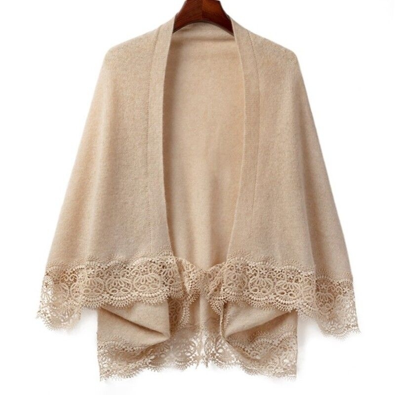 Knitted lace cloak
