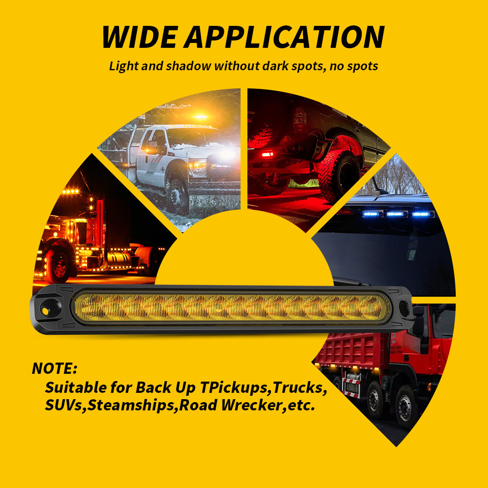 High Brake Light Tail Light Car Truck Truck Trailer 12V24V Universal 15Led Flash Light Running Water Light
