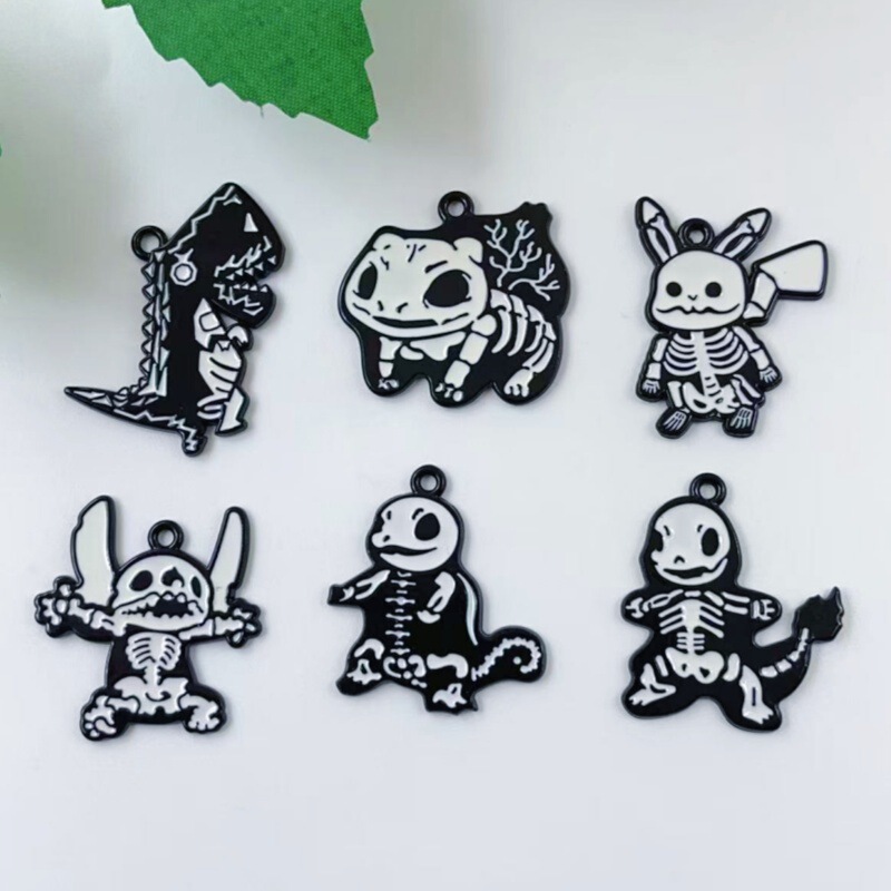 Super Cute Fossil Dinosaur Elf Korean Version DIY Alloy Enamel Keychain Pendant Accessories Super Cute Fossil Dinosaur Elf Korean Version DIY Alloy Enamel Keychain Pendant Accessories