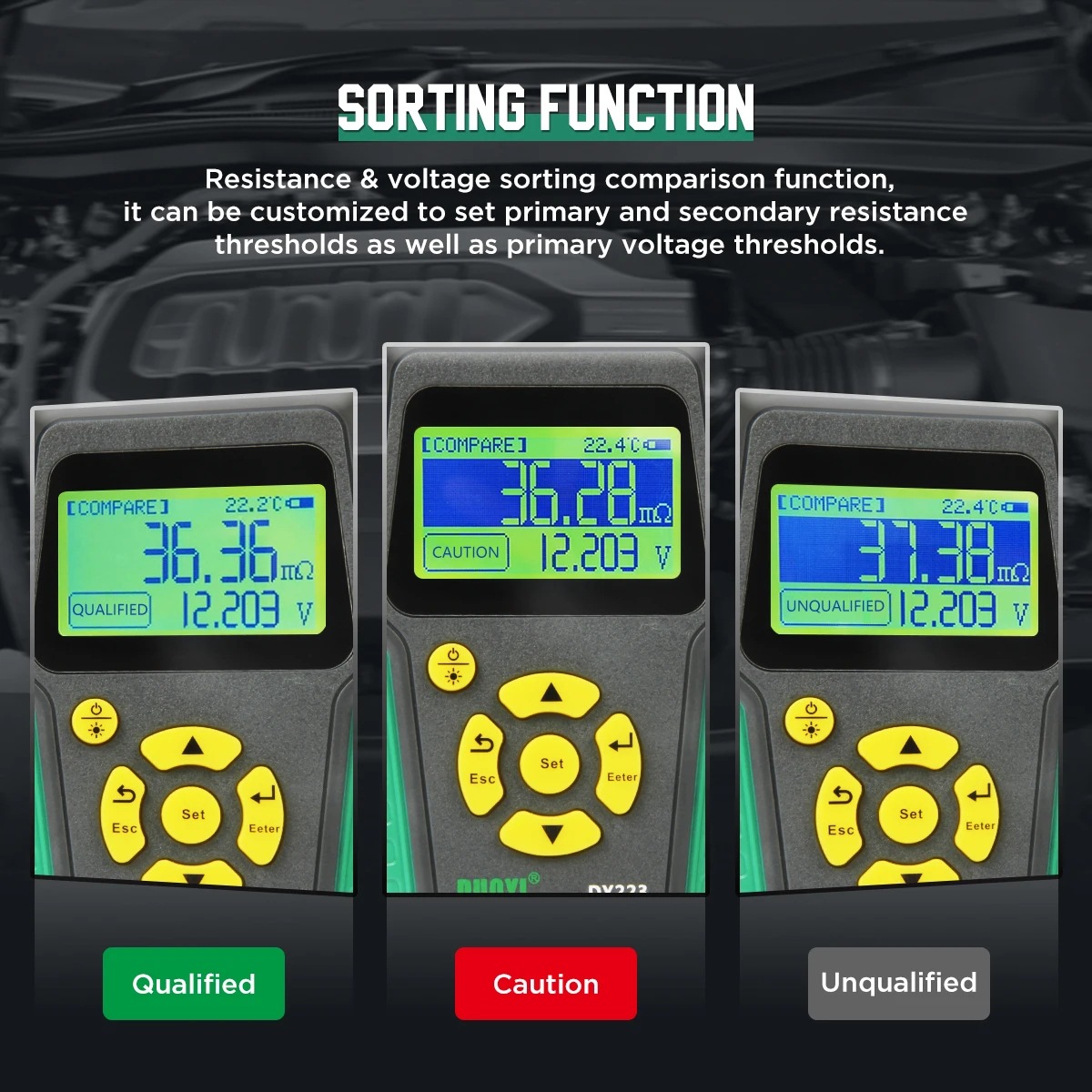 Dy223 New Energy Electric Vehicle Fault Diagnosis Instrument Lithium Battery Pack Voltage Detection New Energy Tester