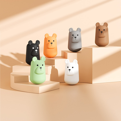 Silicone anti-collision corner range hood protective cover safety anti-collision silicone children's cartoon bear protective corner