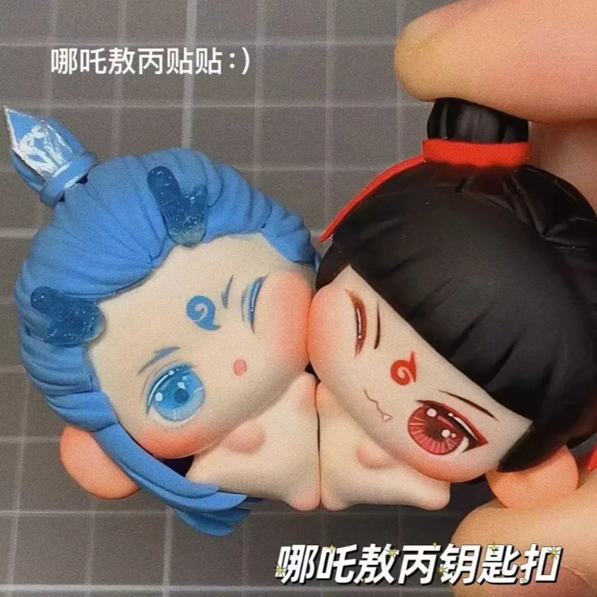 Новые наклейки Nezha Ao Bing, периферийные брелки, украшения, мультяшные милые морские магнитные подвески для пары, лучшие подвески