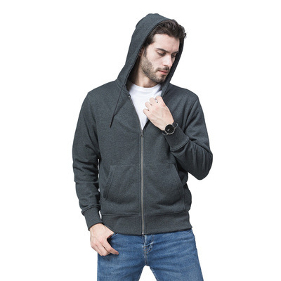 Zipper Placket Type Wholesale Men's Simple Style Classic Style Solid Color Long Sleeve Men's Hoodies