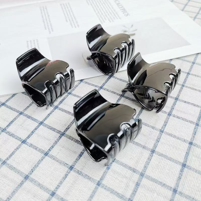 4cm Large Square Hair Clip Simple Black Grabber Vertical Clip DIY Grabber Accessories Hair Grab Ponytail Clip on the Back of the Head