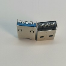 销售A公+卡座二合一连接器USB2.0公头+TF卡座一体式共用公头黑色