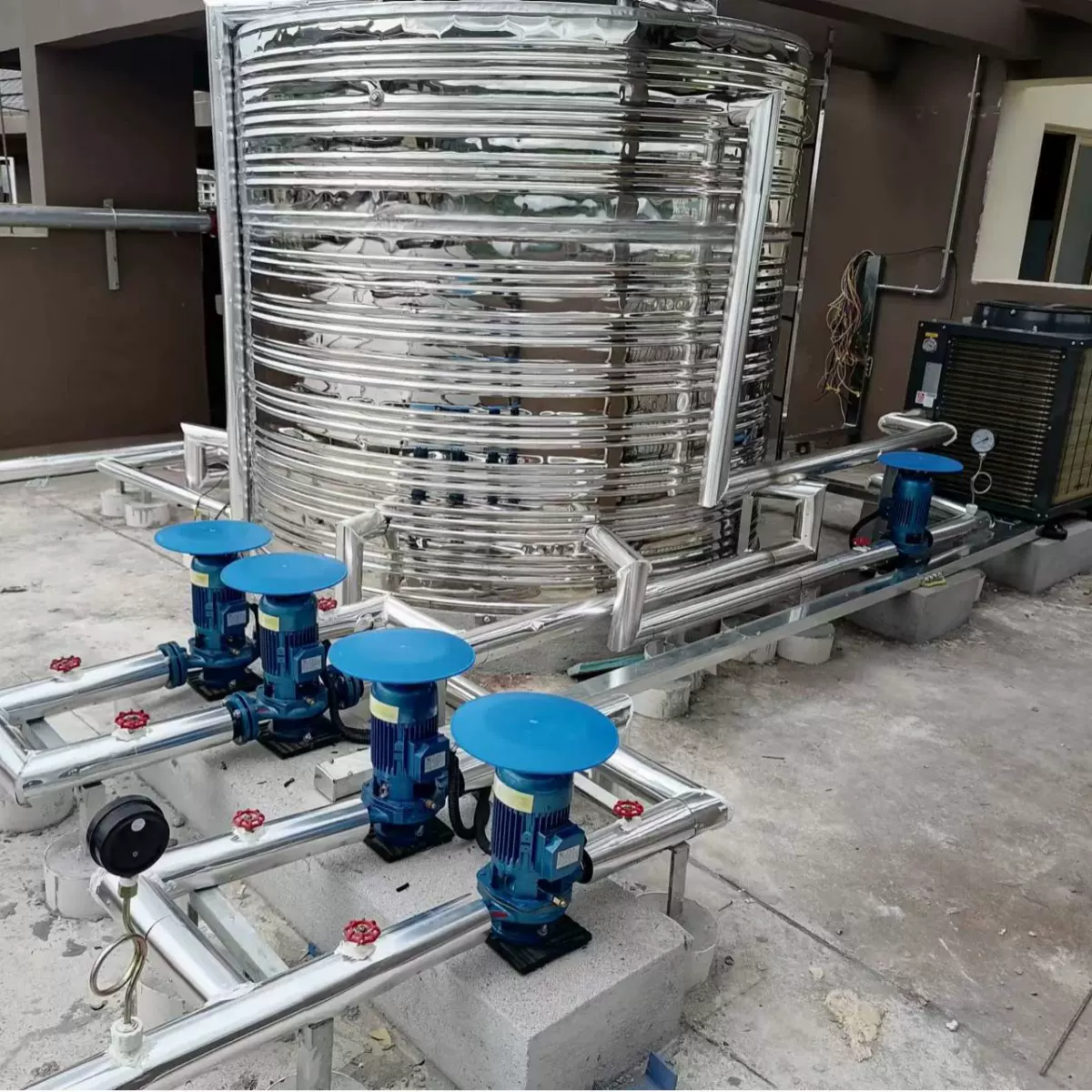 养殖建筑工地空气能热泵一体机10匹10吨商用空气源节能热水省电