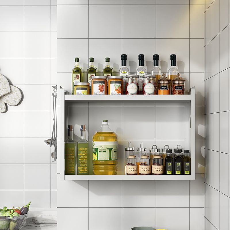 Estante de la cocina doméstica colgado en la pared tipo colgado en la pared condimento multicapa para almacenamiento multifuncional sin perforación