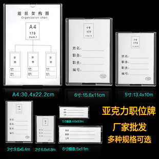 Label paper card slot plastic acrylic slot a4 Yagi transparent box wall display board photo name